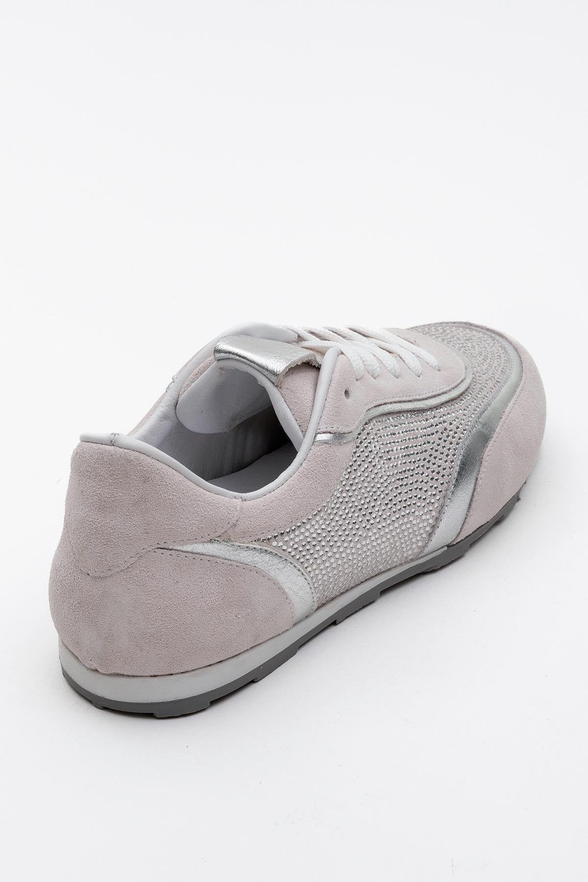 Bonia - Powder Pink Suede Rhinestone Leather Sneakers (Women)