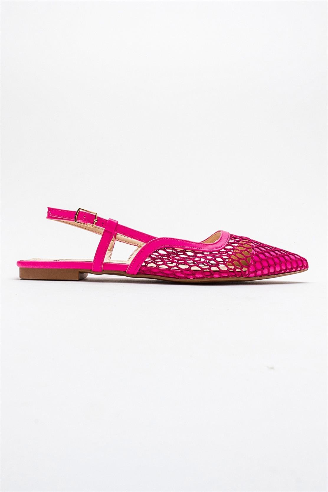 Brace Fuchsia Mesh Flat Sandal (Women)
