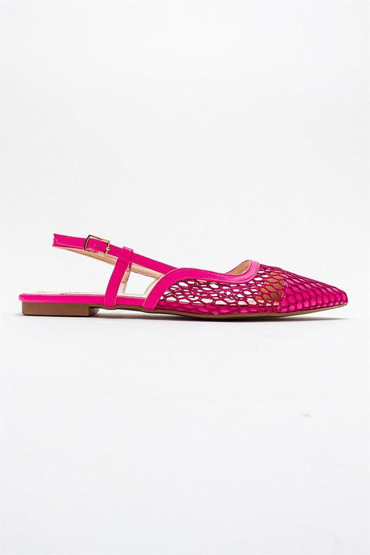 Brace Fuchsia Mesh Flat Sandal (Women)