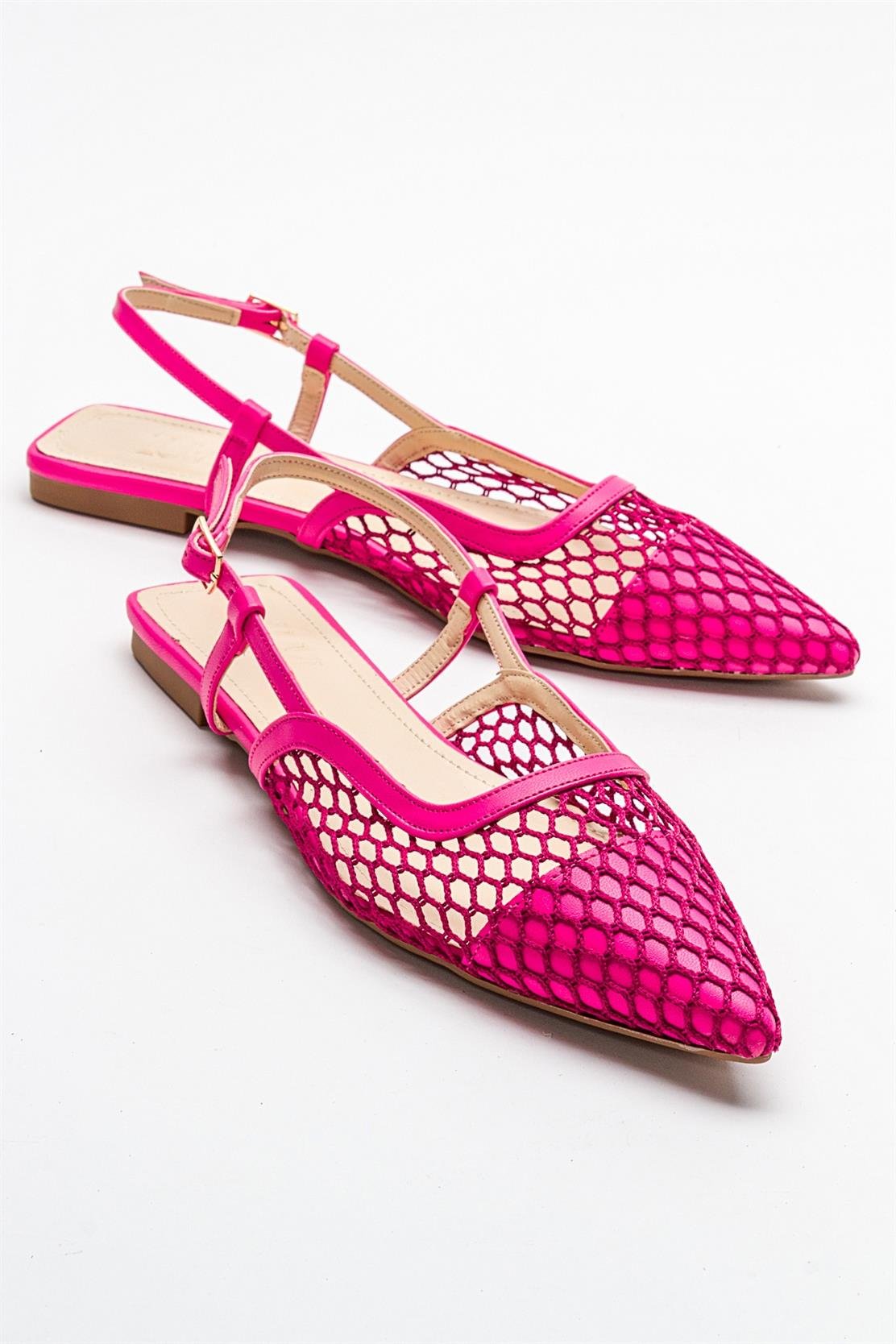 Brace Fuchsia Mesh Flat Sandal (Women)