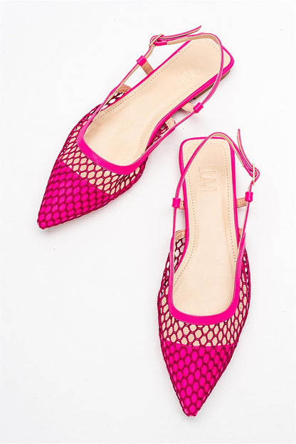 Brace Fuchsia Mesh Flat Sandal (Women)