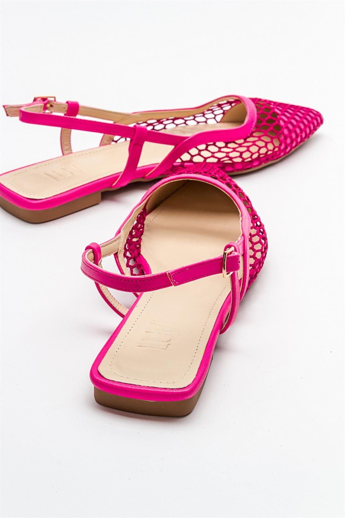 Brace Fuchsia Mesh Flat Sandal (Women)