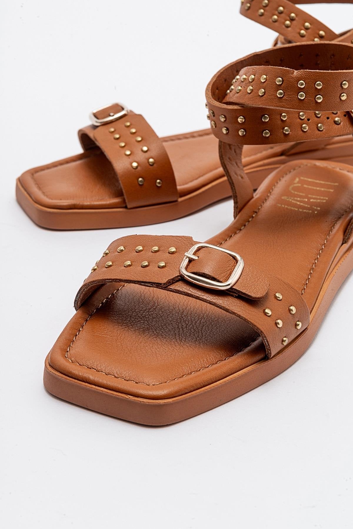 Carril - Cognac Brown Leather Sandal (Women)