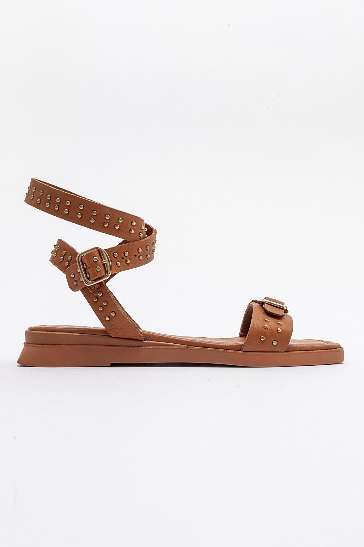 Carril - Cognac Brown Leather Sandal (Women)