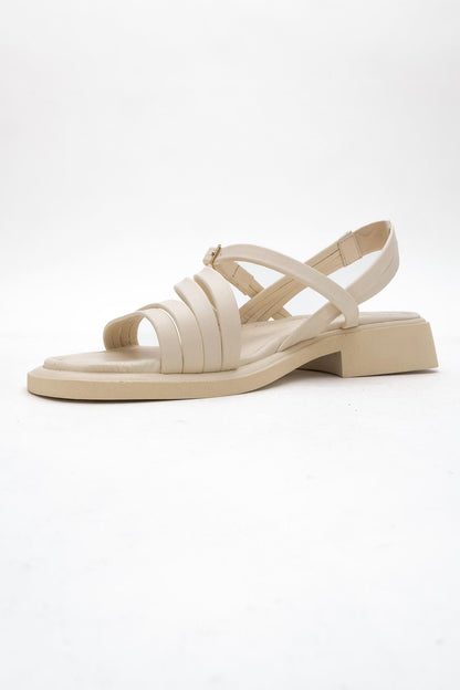 Cesar - Beige Leather Sandals (Women)
