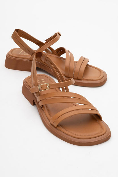 Cesar - Cognac Brown Leather Sandals (Women)