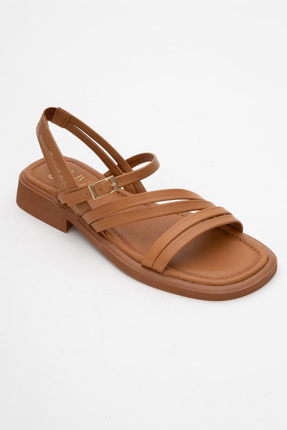 Cesar - Cognac Brown Leather Sandals (Women)