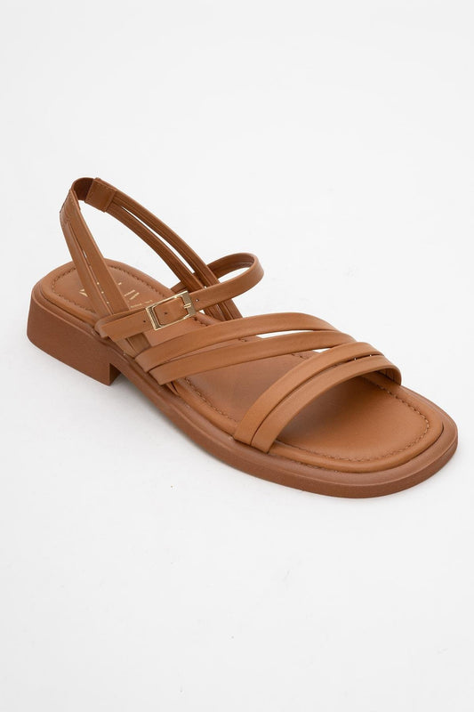 Cesar - Cognac Brown Leather Sandals (Women)