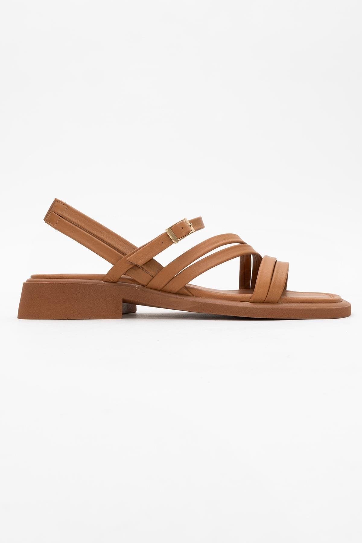 Cesar - Cognac Brown Leather Sandals (Women)