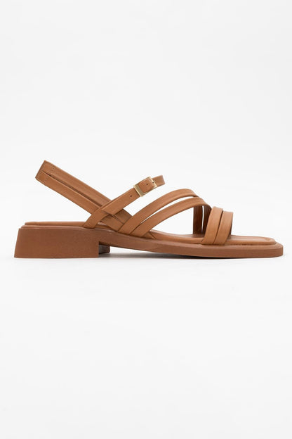 Cesar - Cognac Brown Leather Sandals (Women)