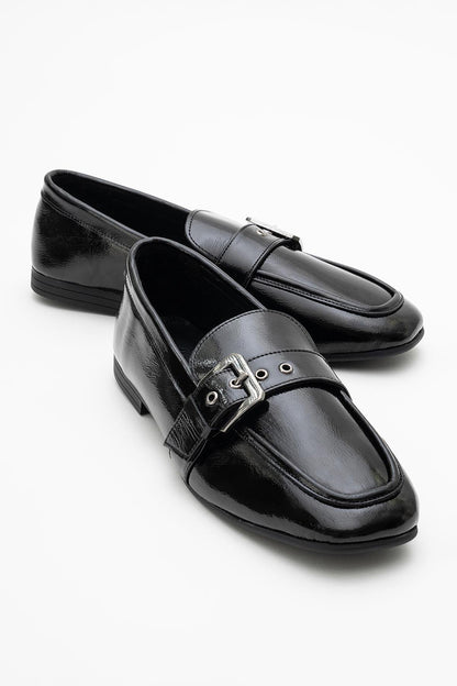 Clarion - Black Patent Leather Loafers (Women)