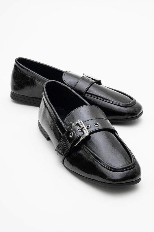 Clarion - Black Patent Leather Loafers (Women)