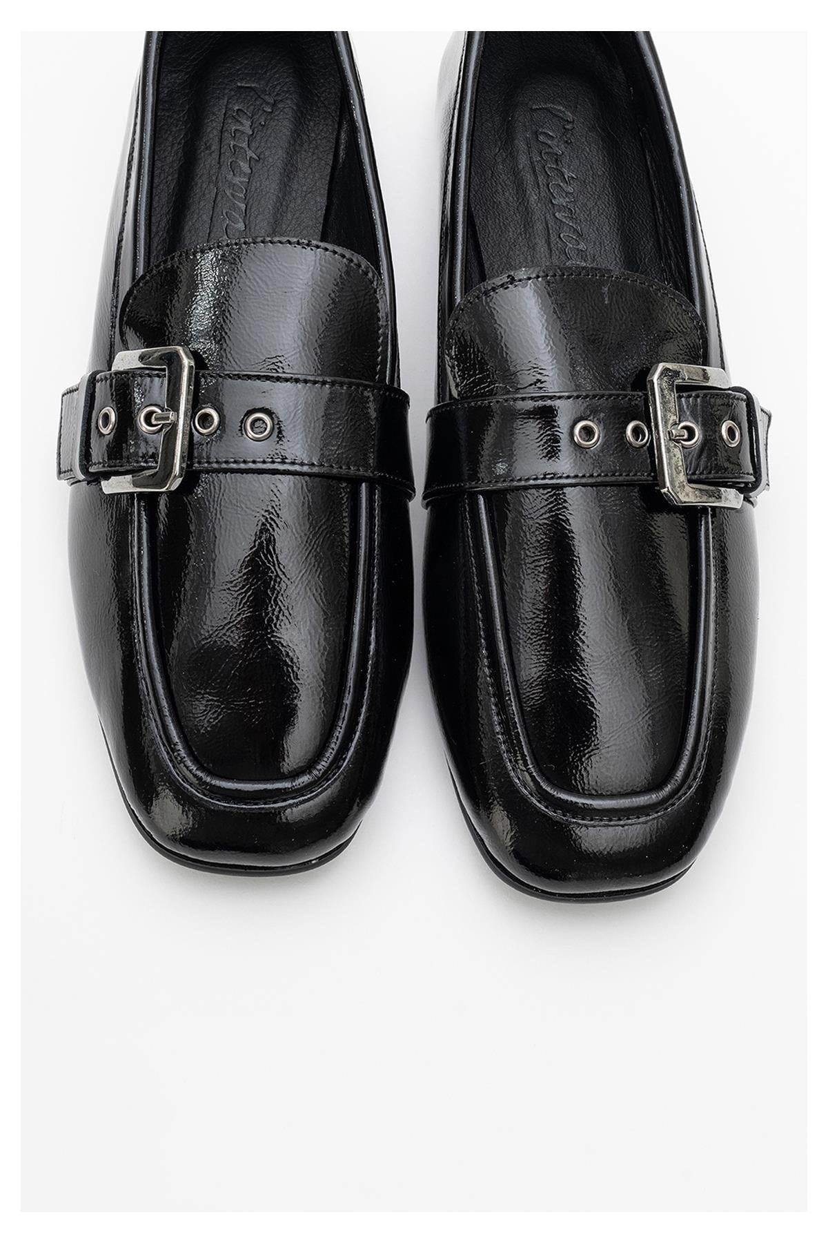 Clarion - Black Patent Leather Loafers (Women)