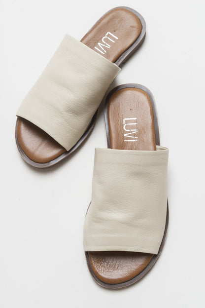 Clau - Beige Leather Sandal (Women)