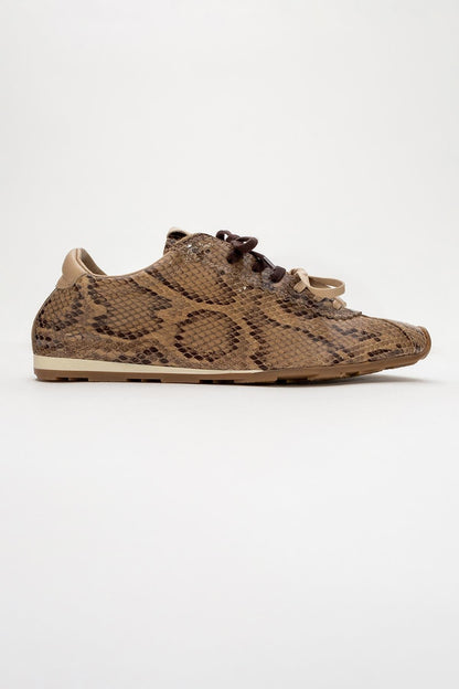 Crea - Light Brown Leather Sneakers (Women)