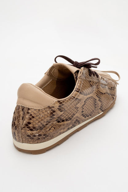 Crea - Light Brown Leather Sneakers (Women)
