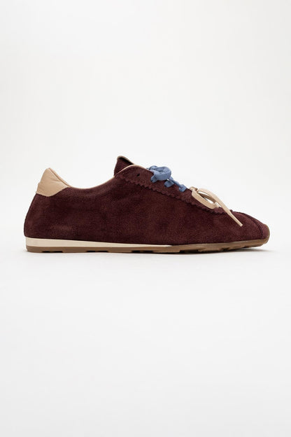 Crea - Burgundy Leather Sneakers (Women)