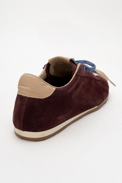 Crea - Burgundy Leather Sneakers (Women)