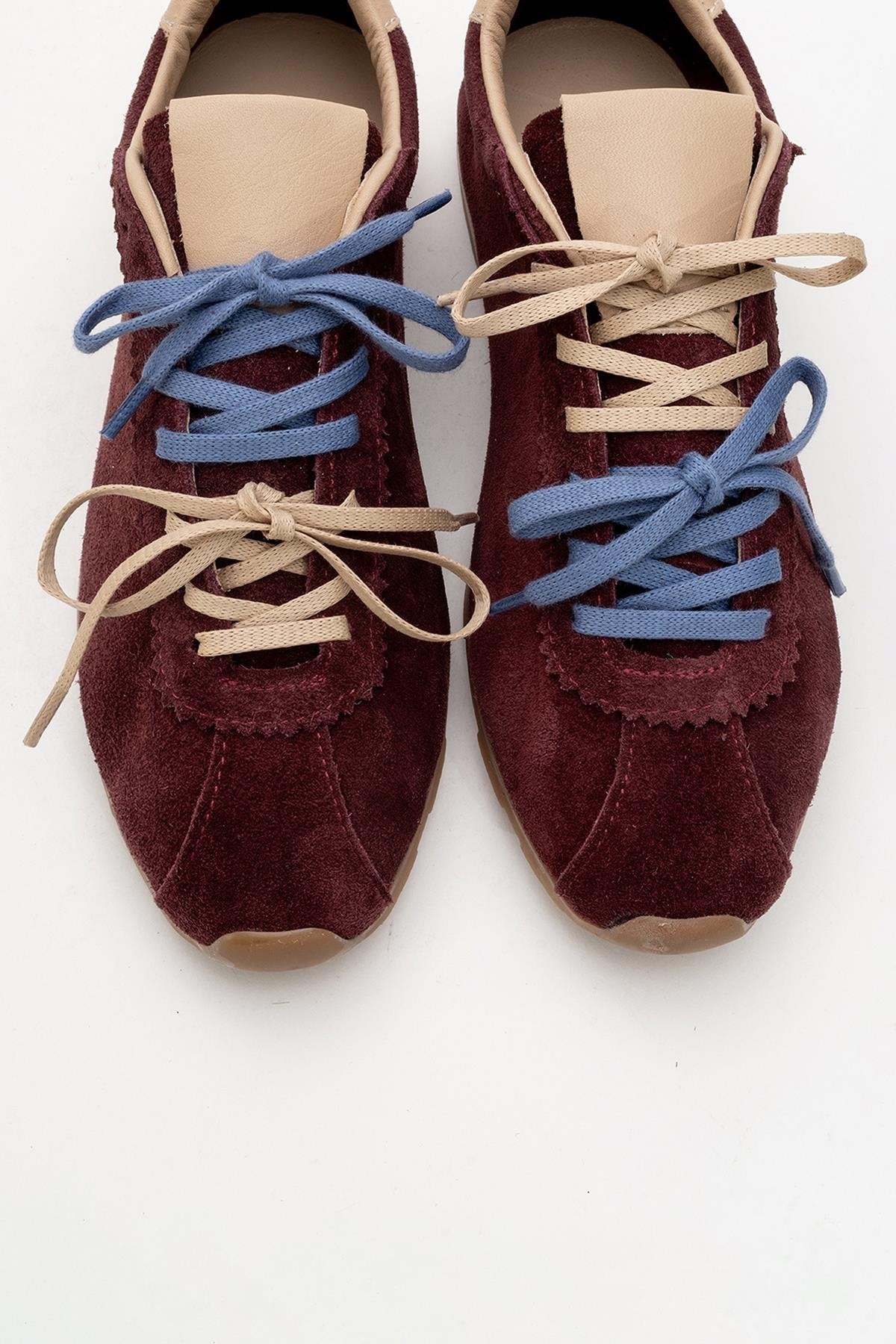 Crea - Burgundy Leather Sneakers (Women)