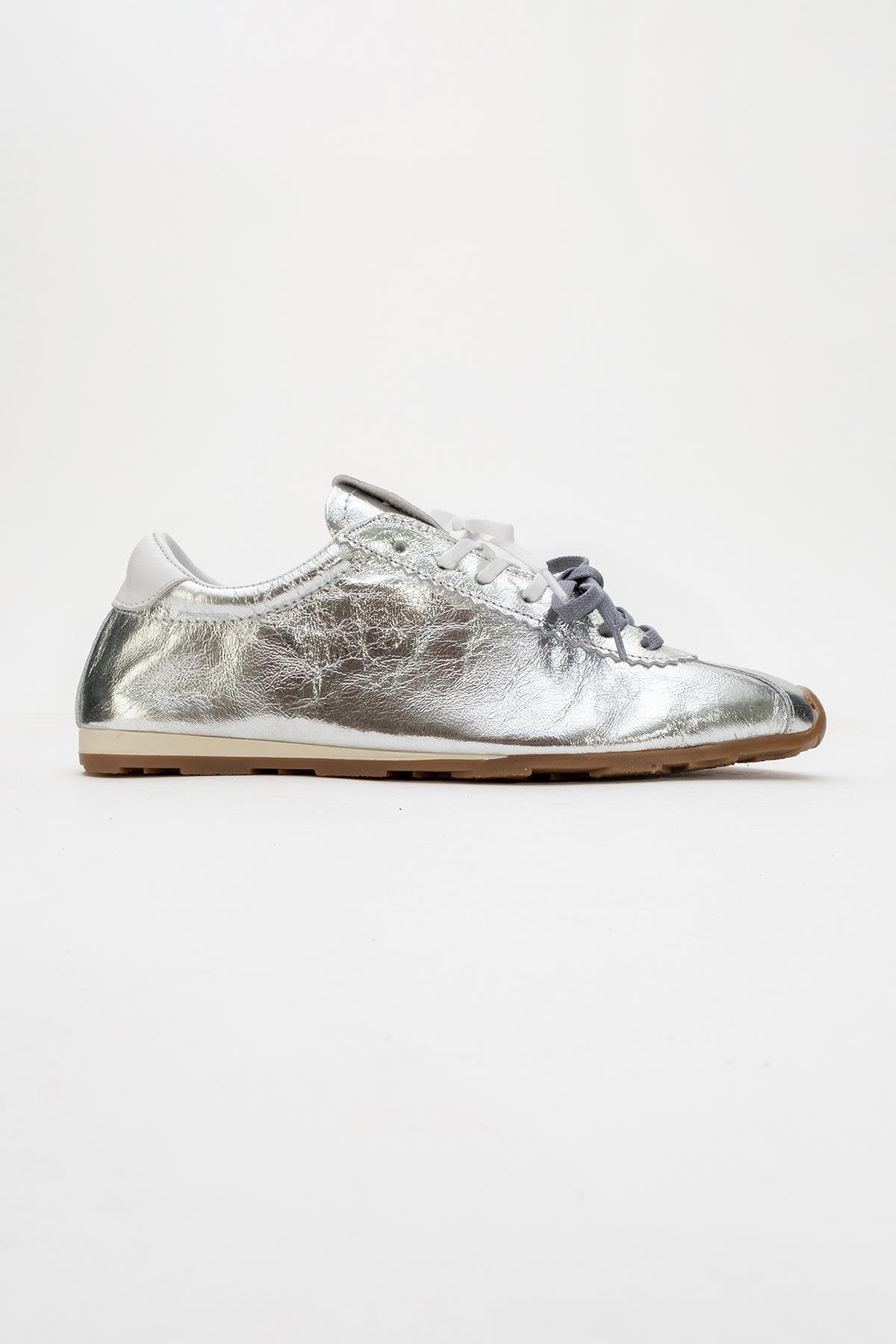 Crea - Silver Leather Sneakers (Women)