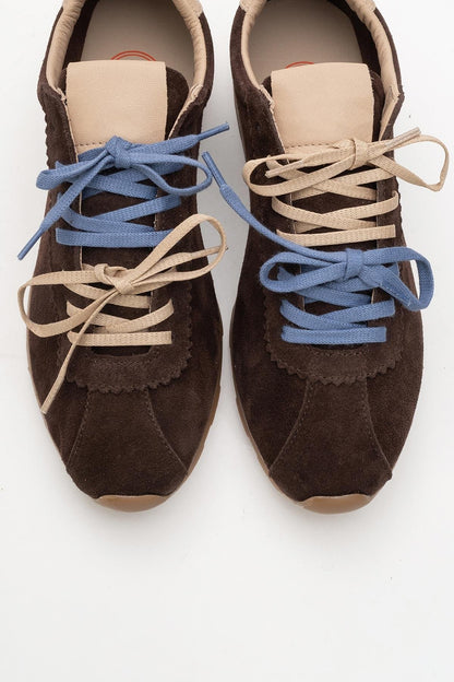 Crea - Dark Brown Leather Sneakers (Women)