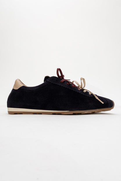 Crea - Navy Leather Sneakers (Women)