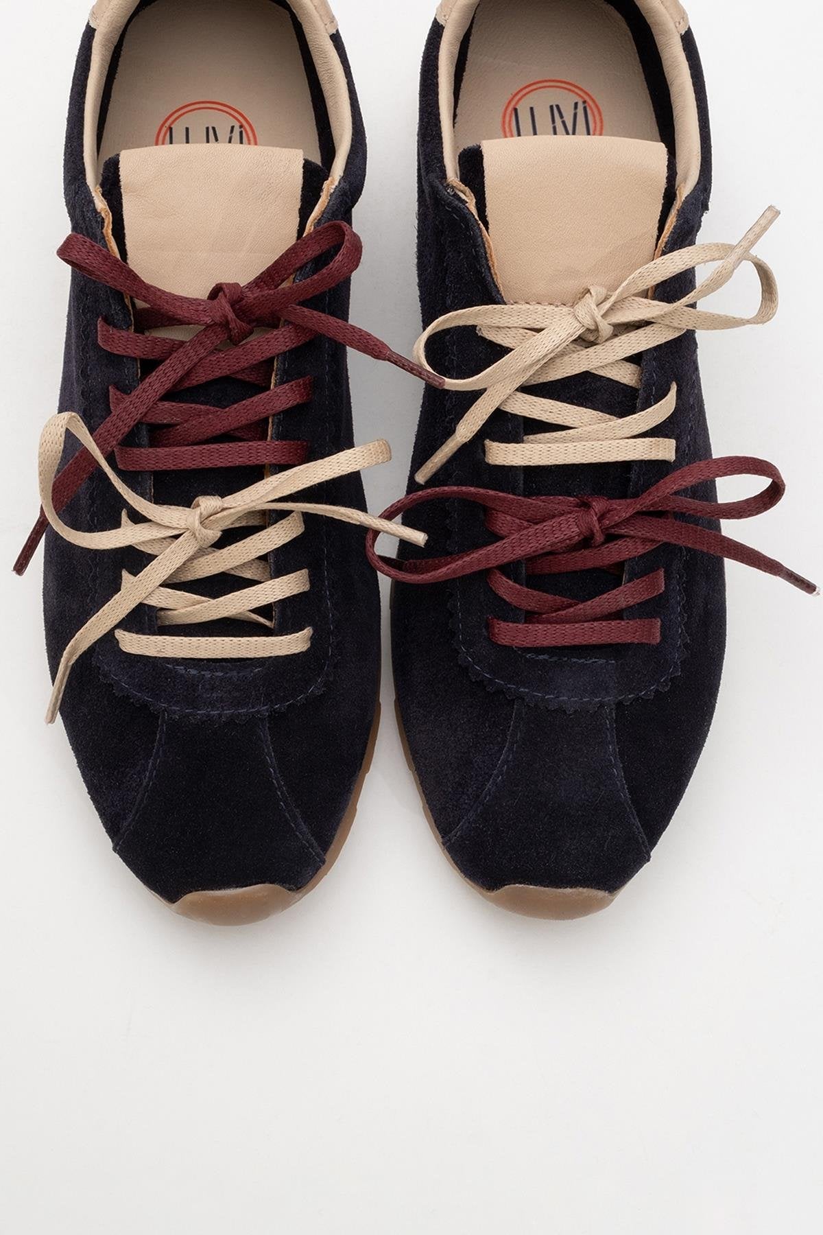 Crea - Navy Leather Sneakers (Women)