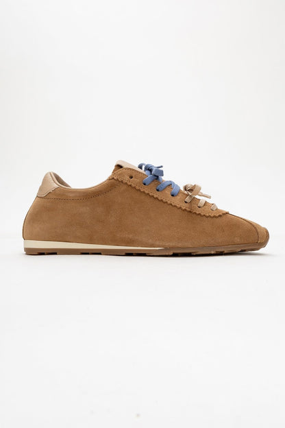 Crea - Cognac Suede Leather Sneakers (Women)