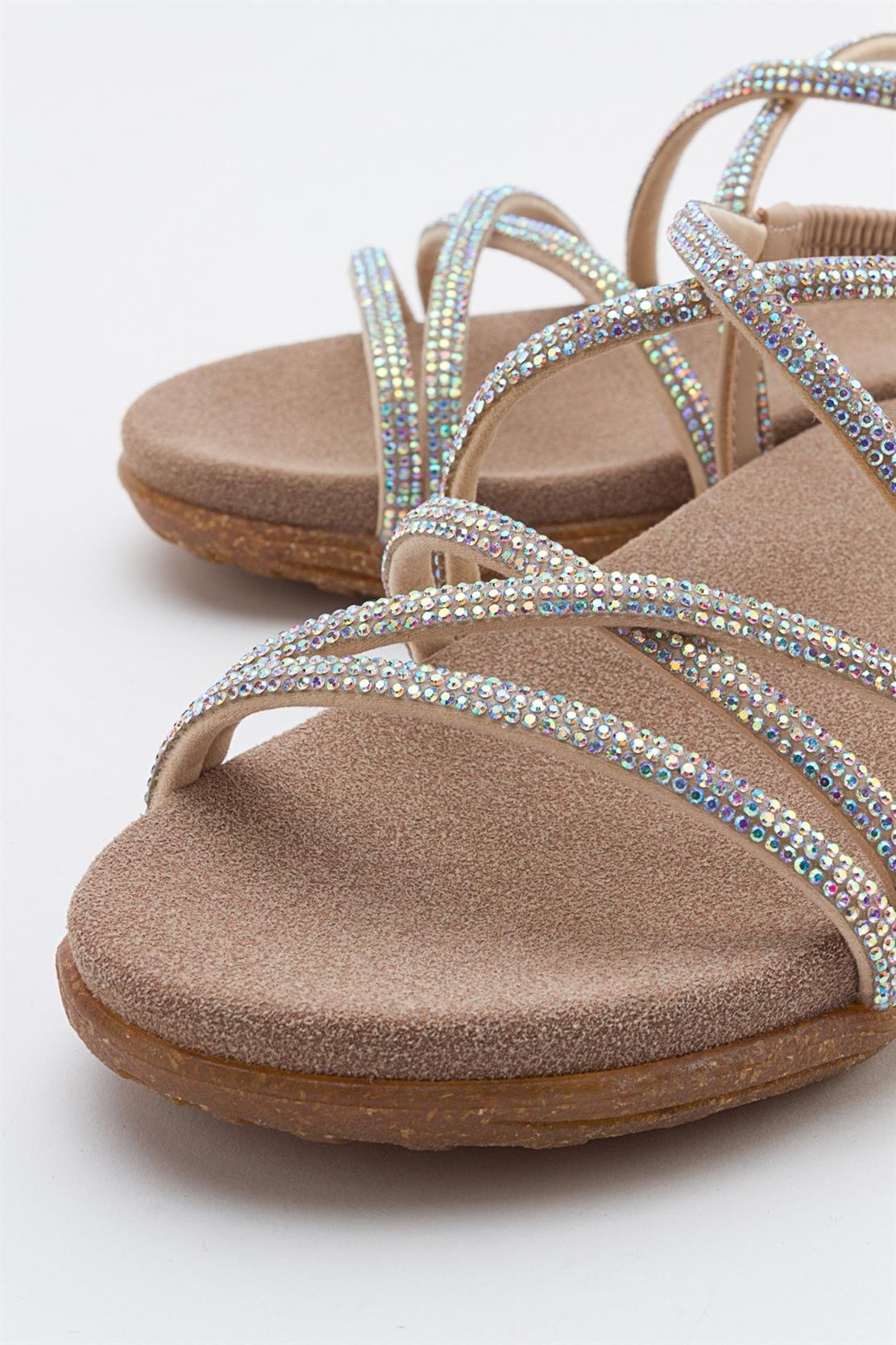 Ever Beige Embellished Sandal (Women)