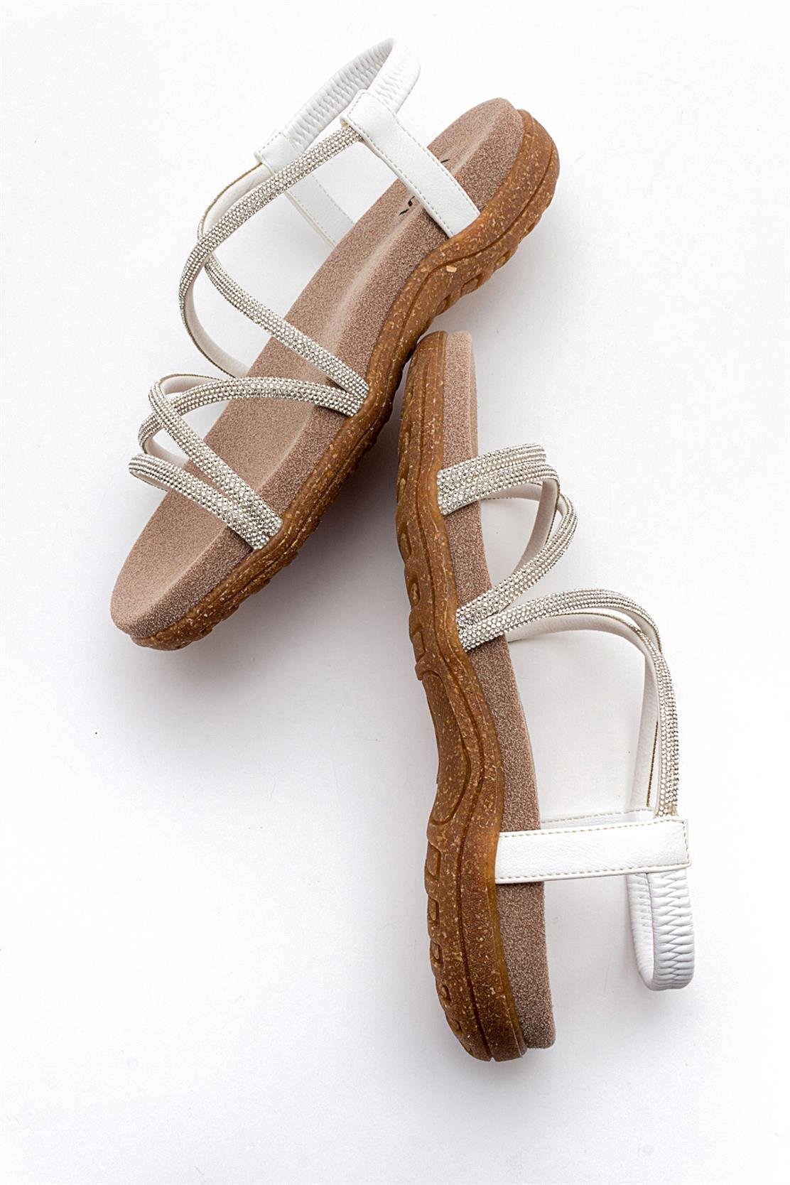 Ever White Embellished Sandal (Women)