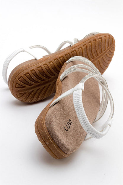 Ever White Embellished Sandal (Women)