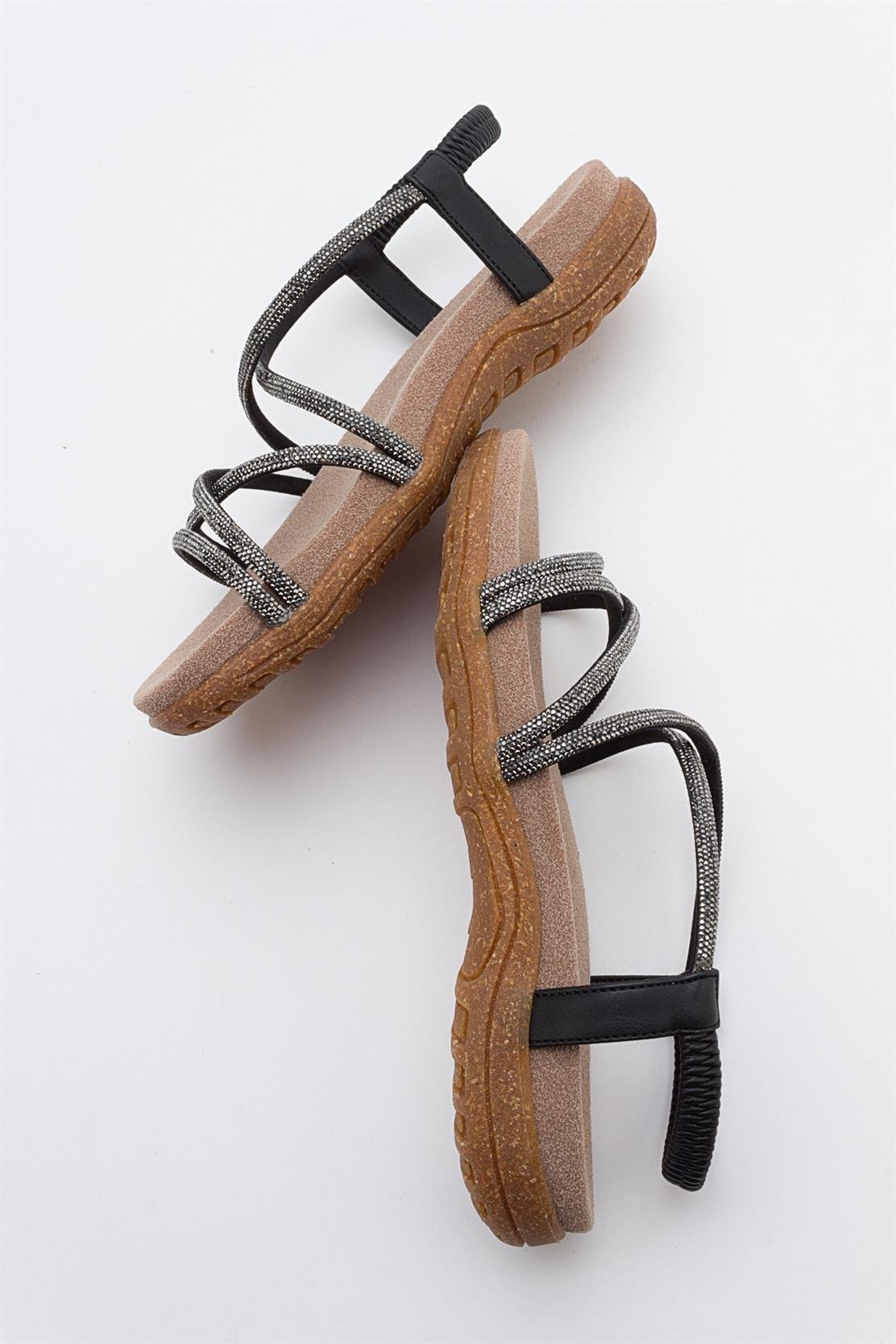 Ever Black Embellished Sandal (Women)