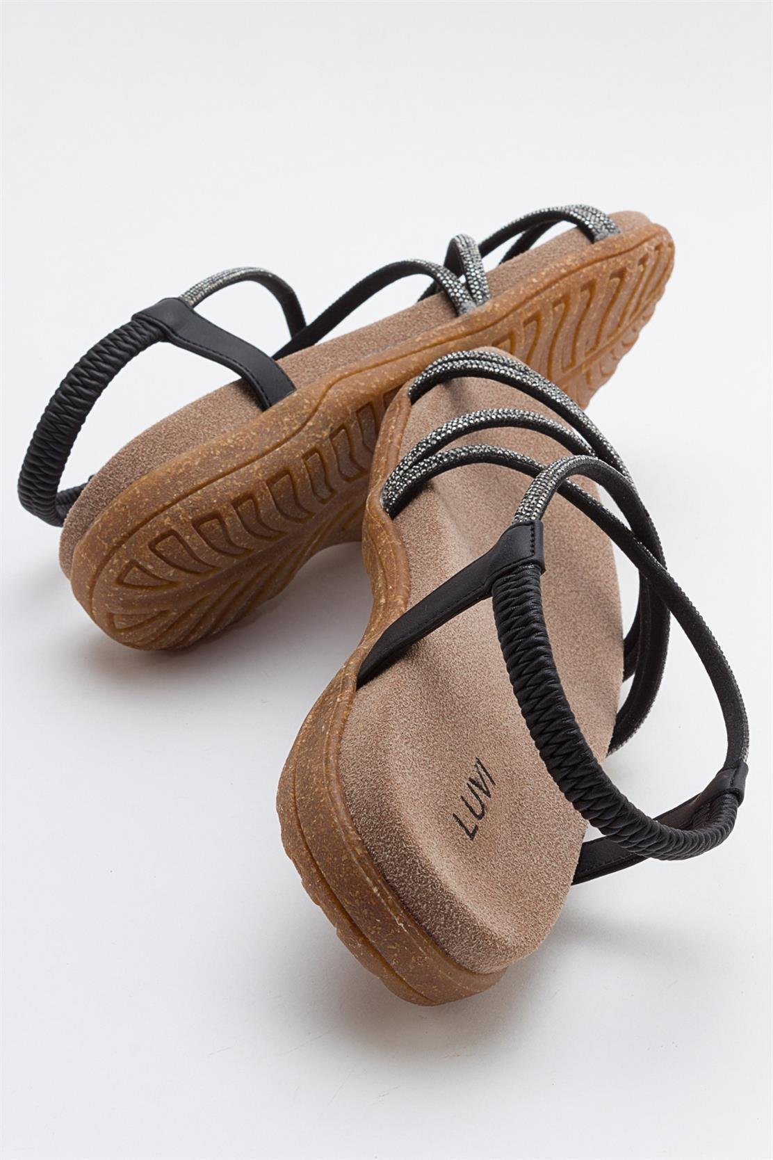 Ever Black Embellished Sandal (Women)