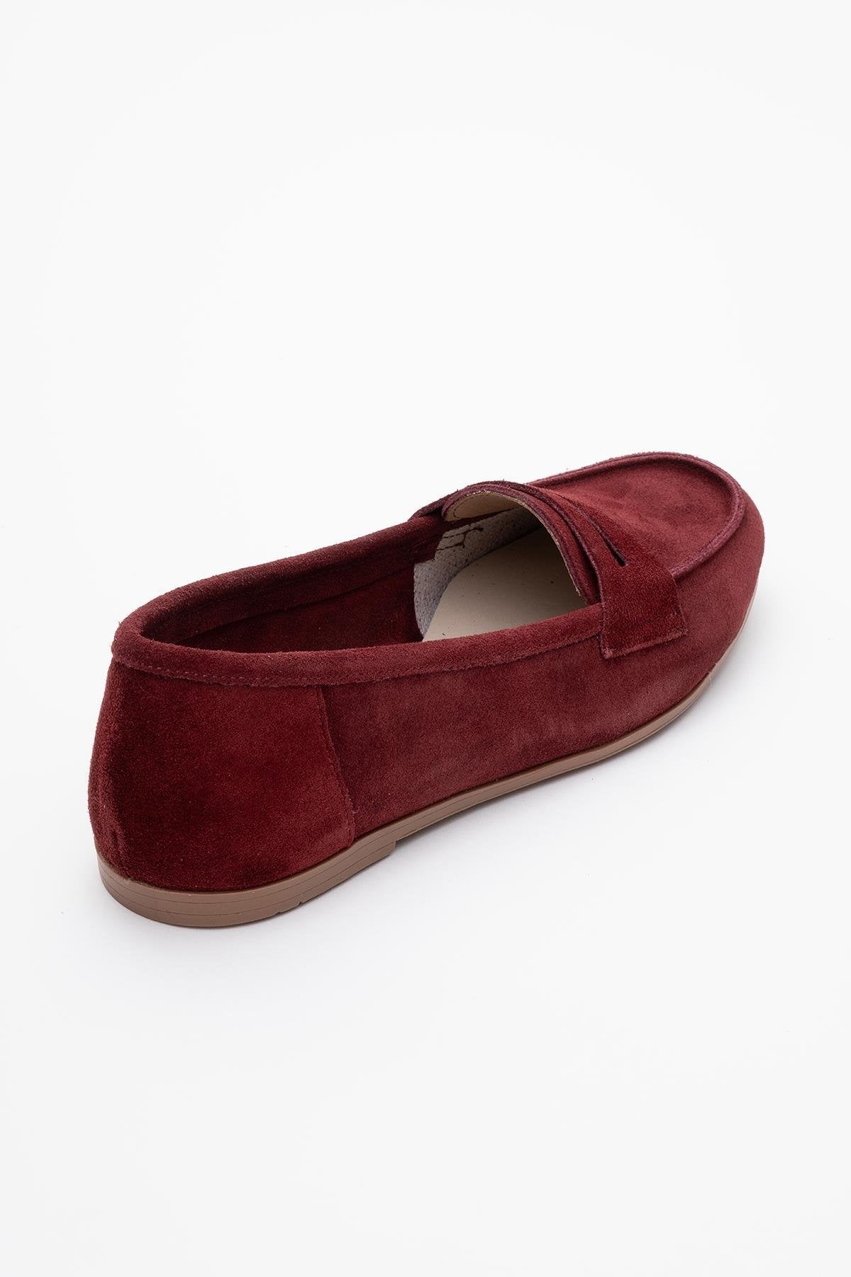 Dorothy - Burgundy Suede Leather Loafers