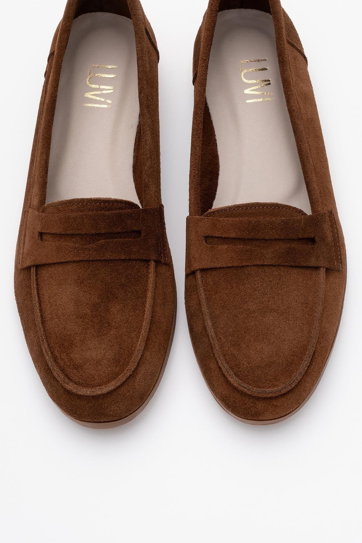 Dorothy - Brown Suede Leather Loafers