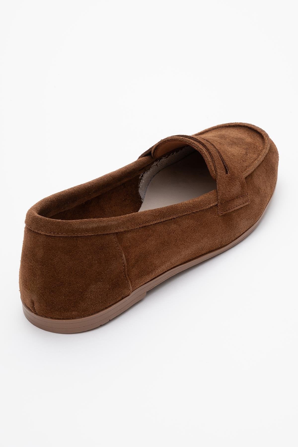 Dorothy - Brown Suede Leather Loafers