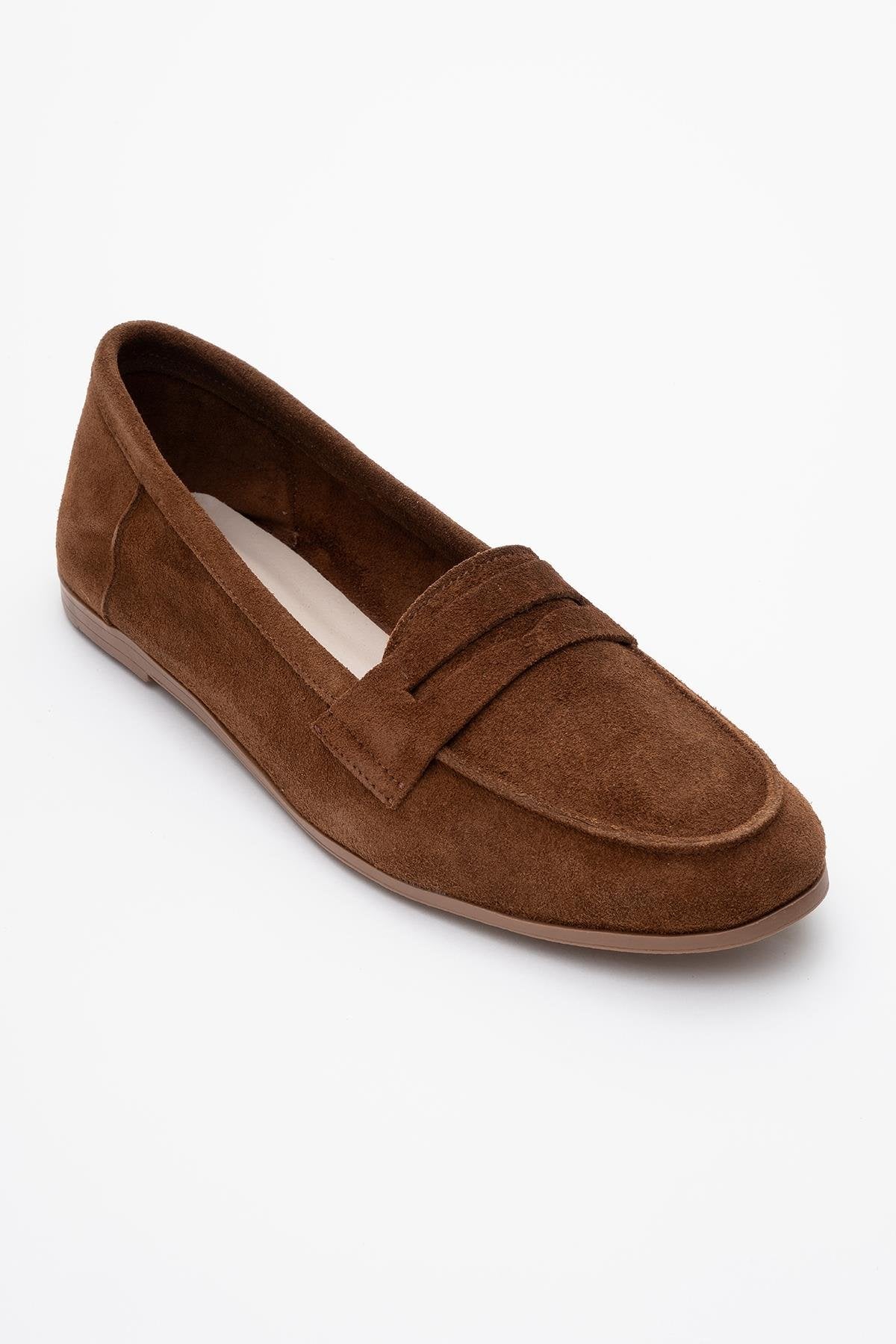 Dorothy - Brown Suede Leather Loafers