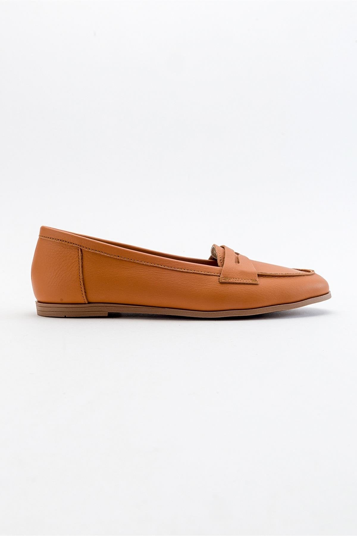 Dorothy - Orange Leather Loafers