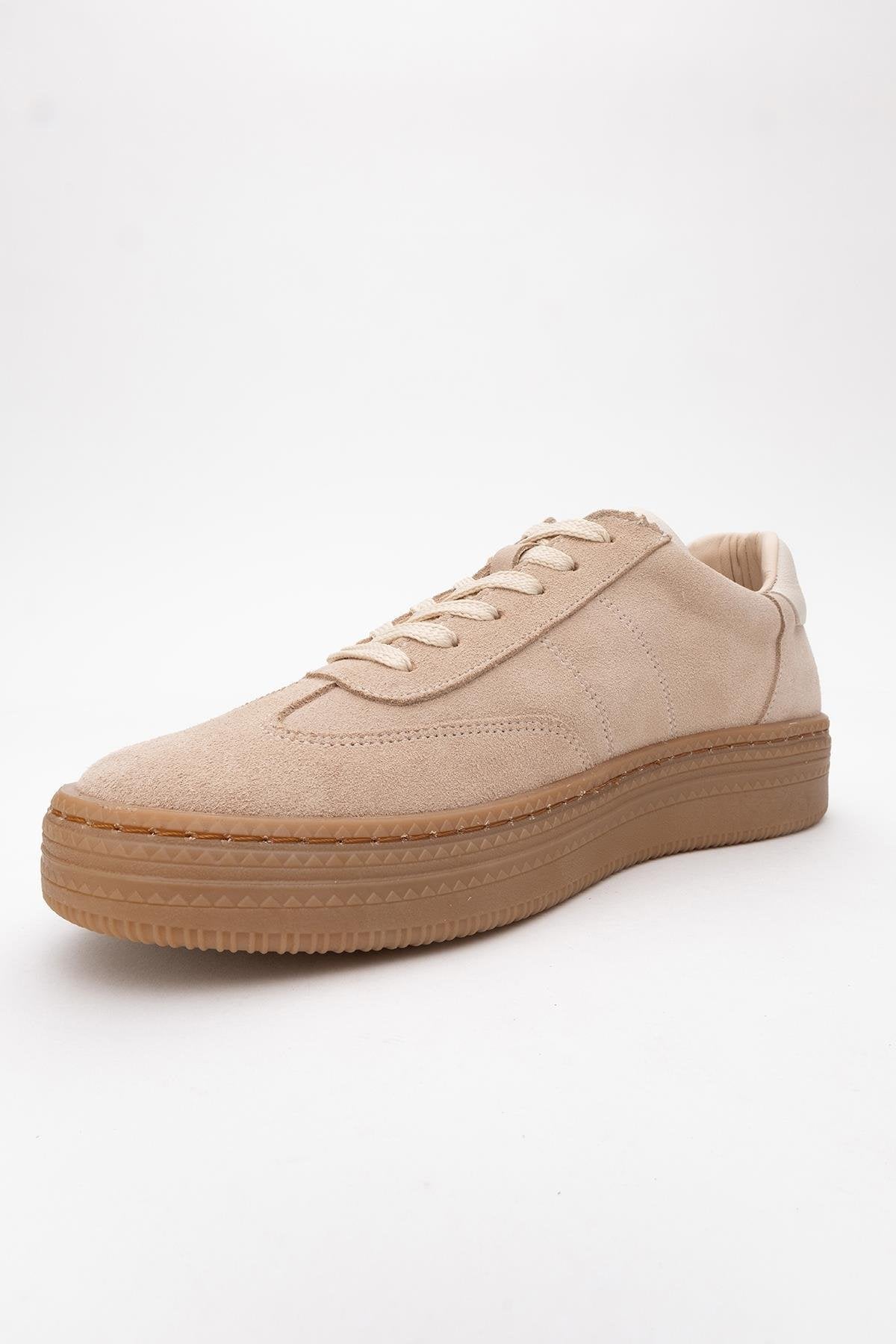 Fiore - Beige Leather Sneakers (Women)