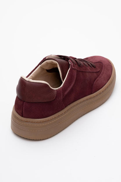 Fiore - Burgundy Leather Sneakers (Women)