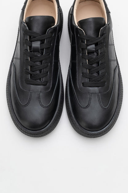 Fiore - Black Leather Sneakers (Women)