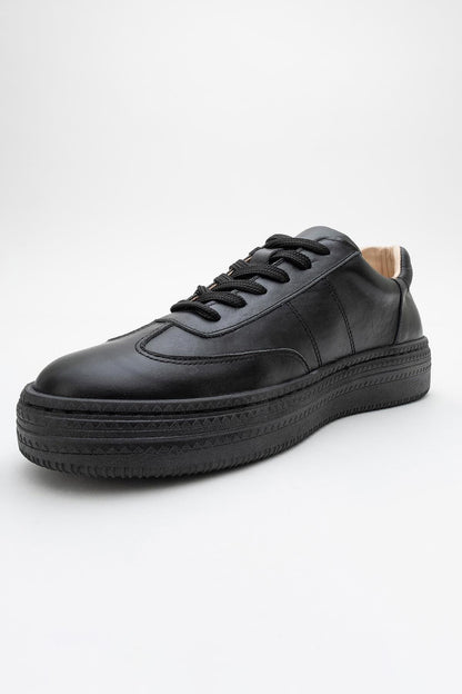 Fiore - Black Leather Sneakers (Women)