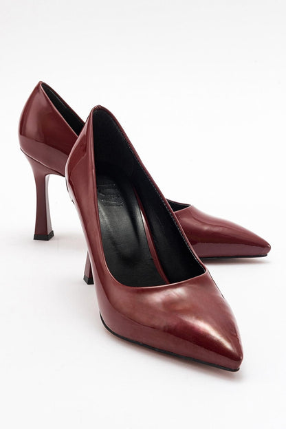 Forest Burgundy Patent Pointed Toe Pump (Women)