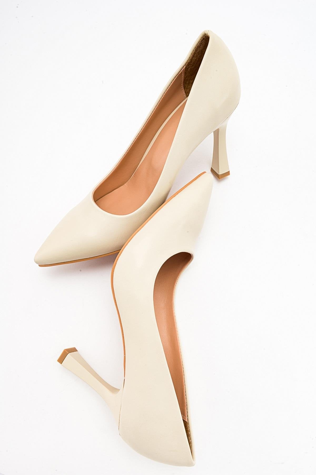 Forest Cream Beige Pointed Toe Pump (Women)