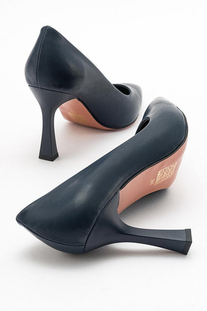 Forest Navy Cilt Pointed Toe Pump (Women)