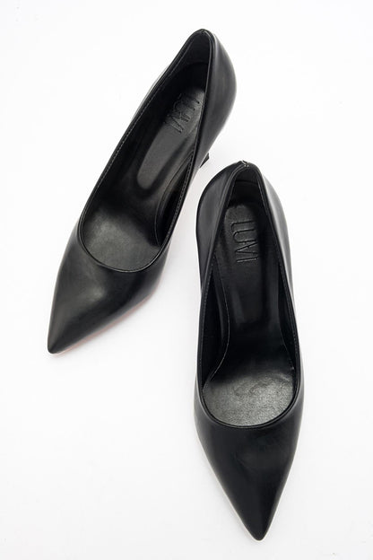 Forest Black Cilt Pointed Toe Pump (Women)