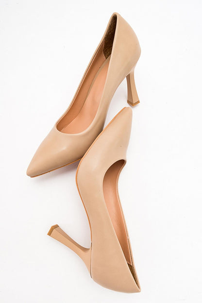 Forest Beige Cilt Pointed Toe Pump (Women)