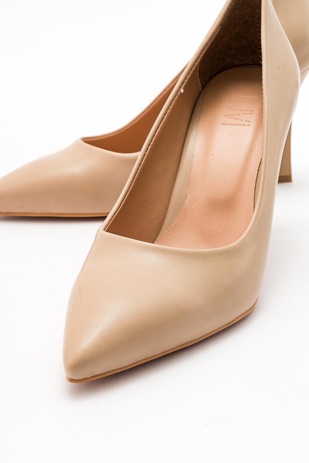 Forest Beige Cilt Pointed Toe Pump (Women)
