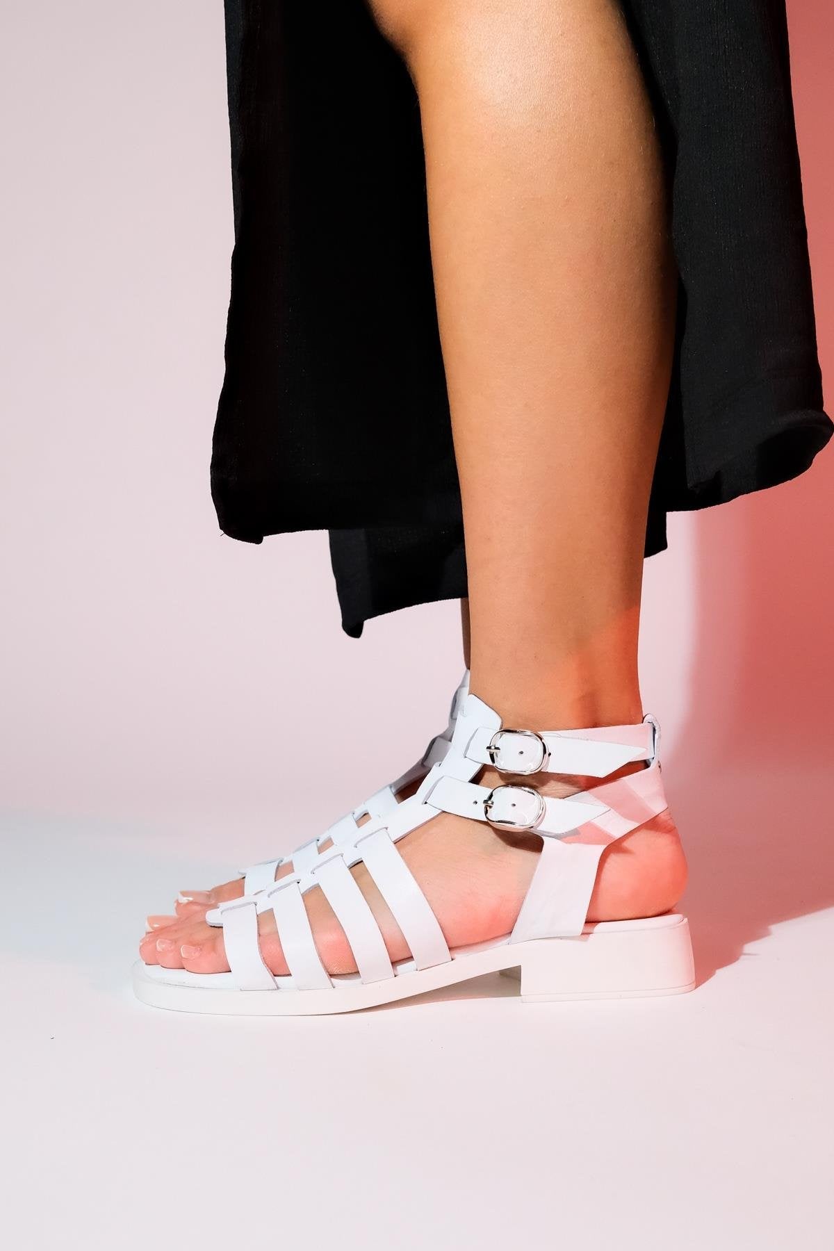 Frade - White Leather Sandal (Women)