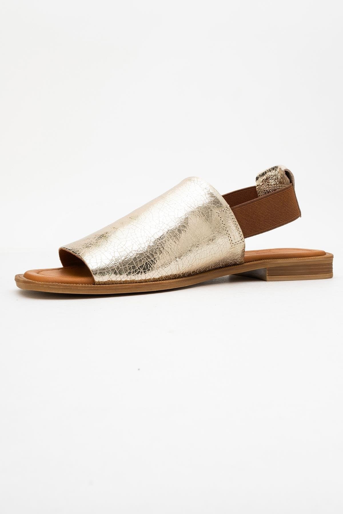 Fuela - Gold Leather Sandals (Women)